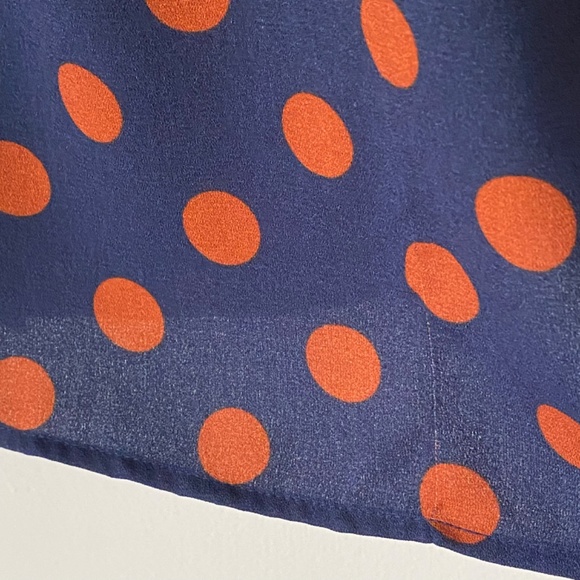 Halogen Polka Dot Long Sleeve Blouse Size Medium - Picture 8 of 10